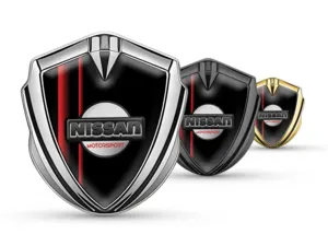 Nissan Metallico Emblema Badge Look Sportivo Alta Qualità